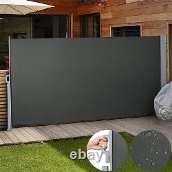 1.6 x 3m Retractable Side Awning Screen Garden Sunshade Shelter Windscreen Blind