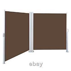 Garden Patio Privacy Screen Retractable Side Awning Wind Sunshade Fence 3/6M