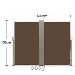 Retractable Side Awning Screen Fence Garden Patio Privacy Divider Windscreen UK